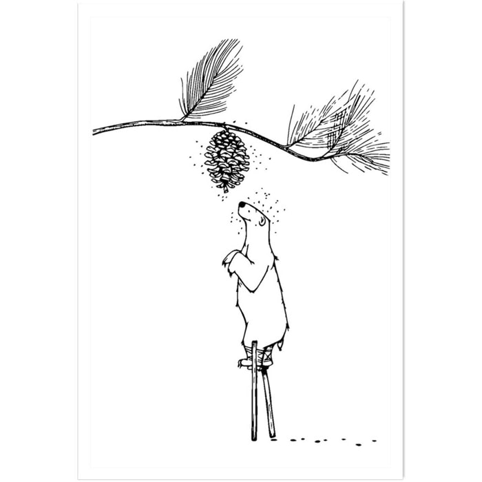 Poster ours landais Affiche seule