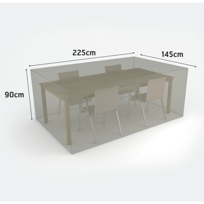 Funda Protectora Mesa Rectangular Y 4 Sillas 225x145x90 Cm