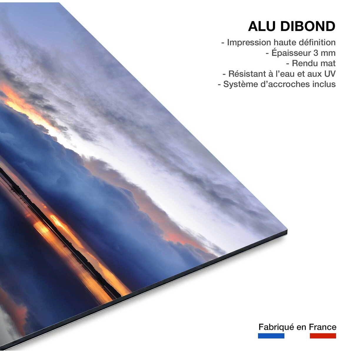 Tableau bleue reflets d'eau Tableau alu Dibond