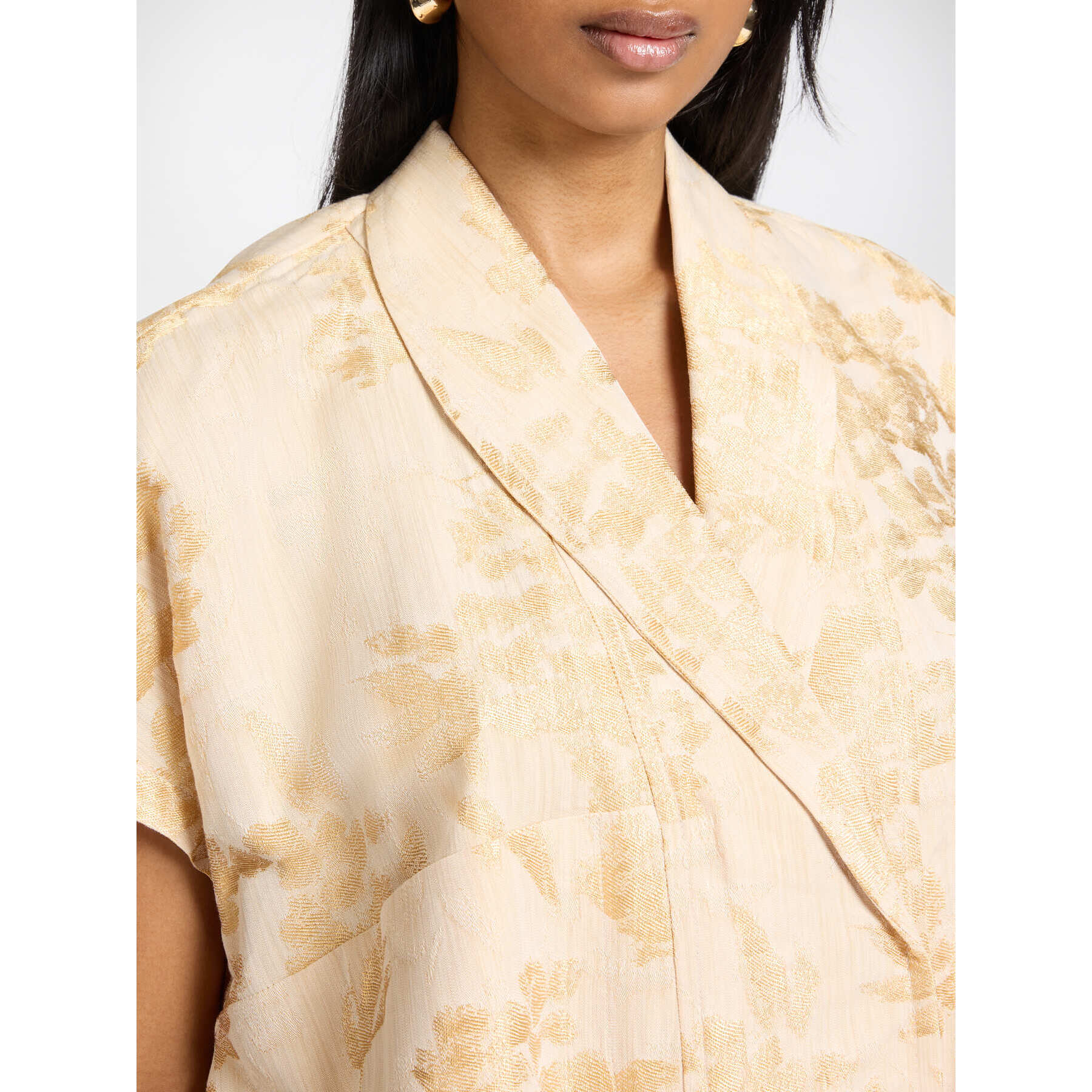 Elena Mirò - Caban jacquard laminato - Beige