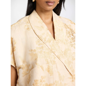 Elena Mirò - Caban jacquard laminato - Beige