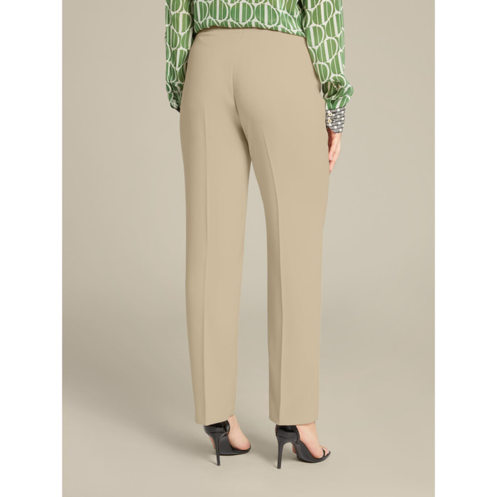 Elena Mirò - Pantaloni in cady color ''greige'' - Beige