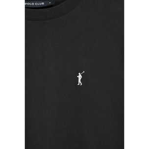 Pack hombre de dos camisetas en negro y blanco con cuello redondo y bordado Rigby Go
