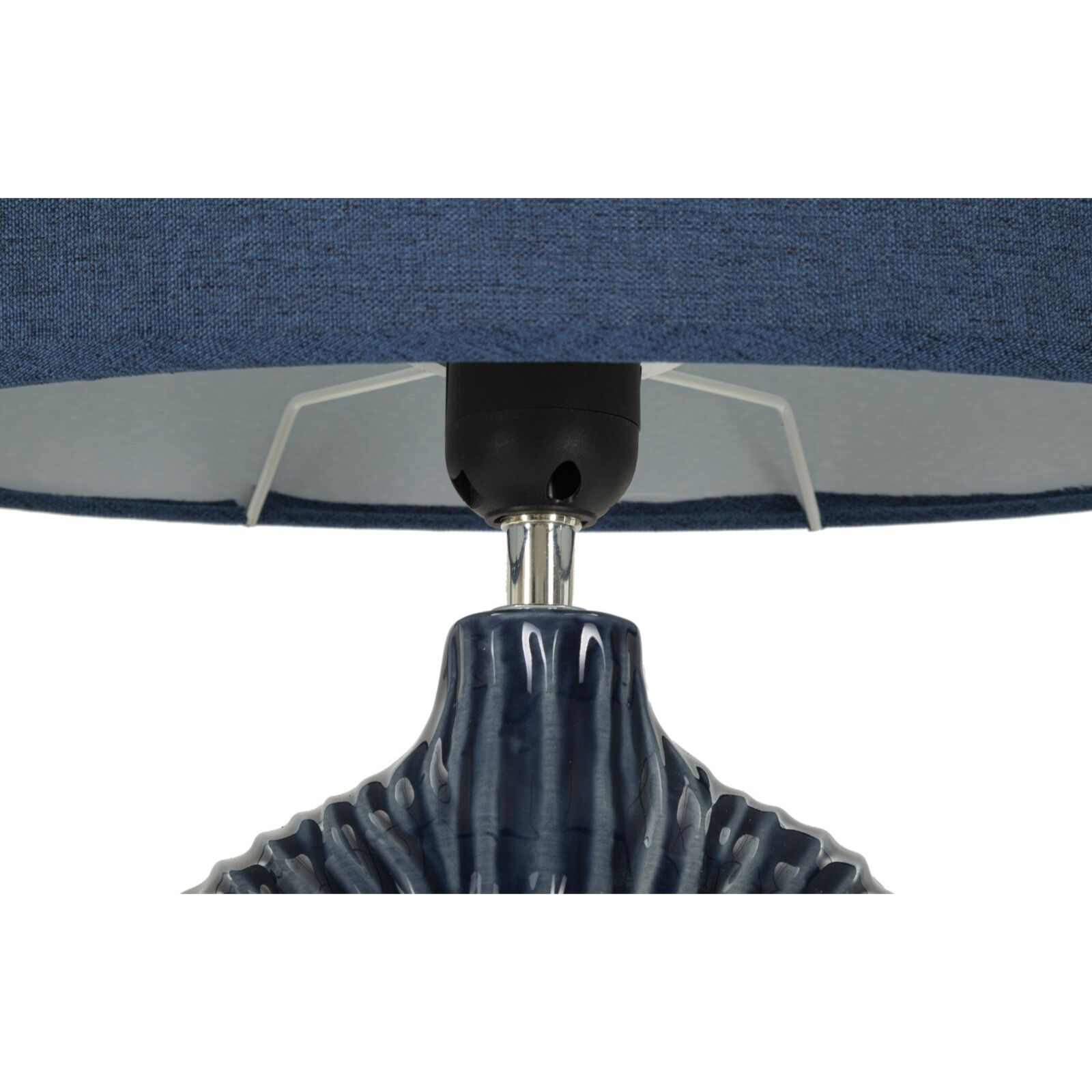 LAMPADA DA TAVOLO SETA BLU CM 28,5X15X43