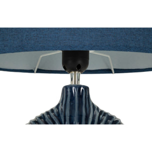 LAMPADA DA TAVOLO SETA BLU CM 28,5X15X43