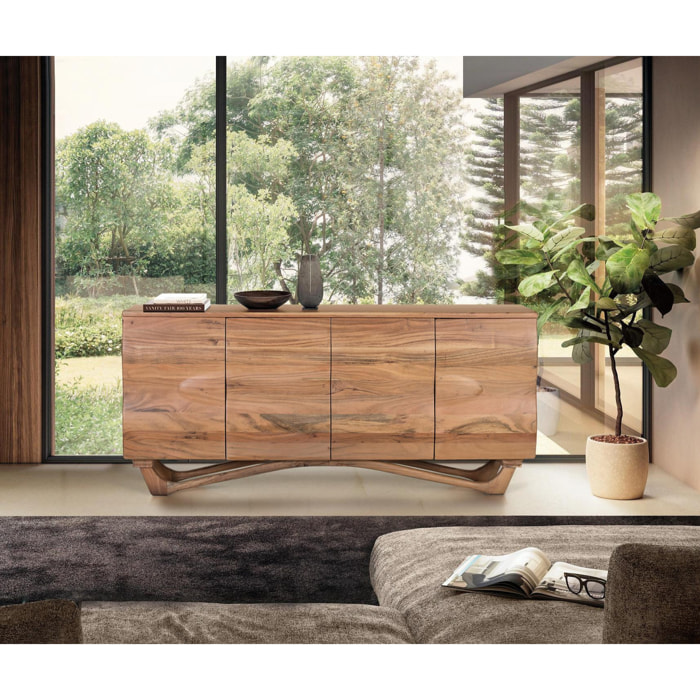 Aparador de Madera de Acacia Estilo Rústico Moderno