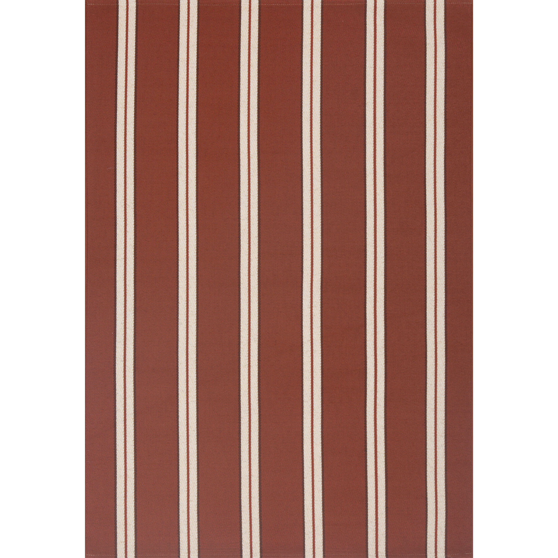 LIDO - Tapis intérieur/extérieur à rayures marron