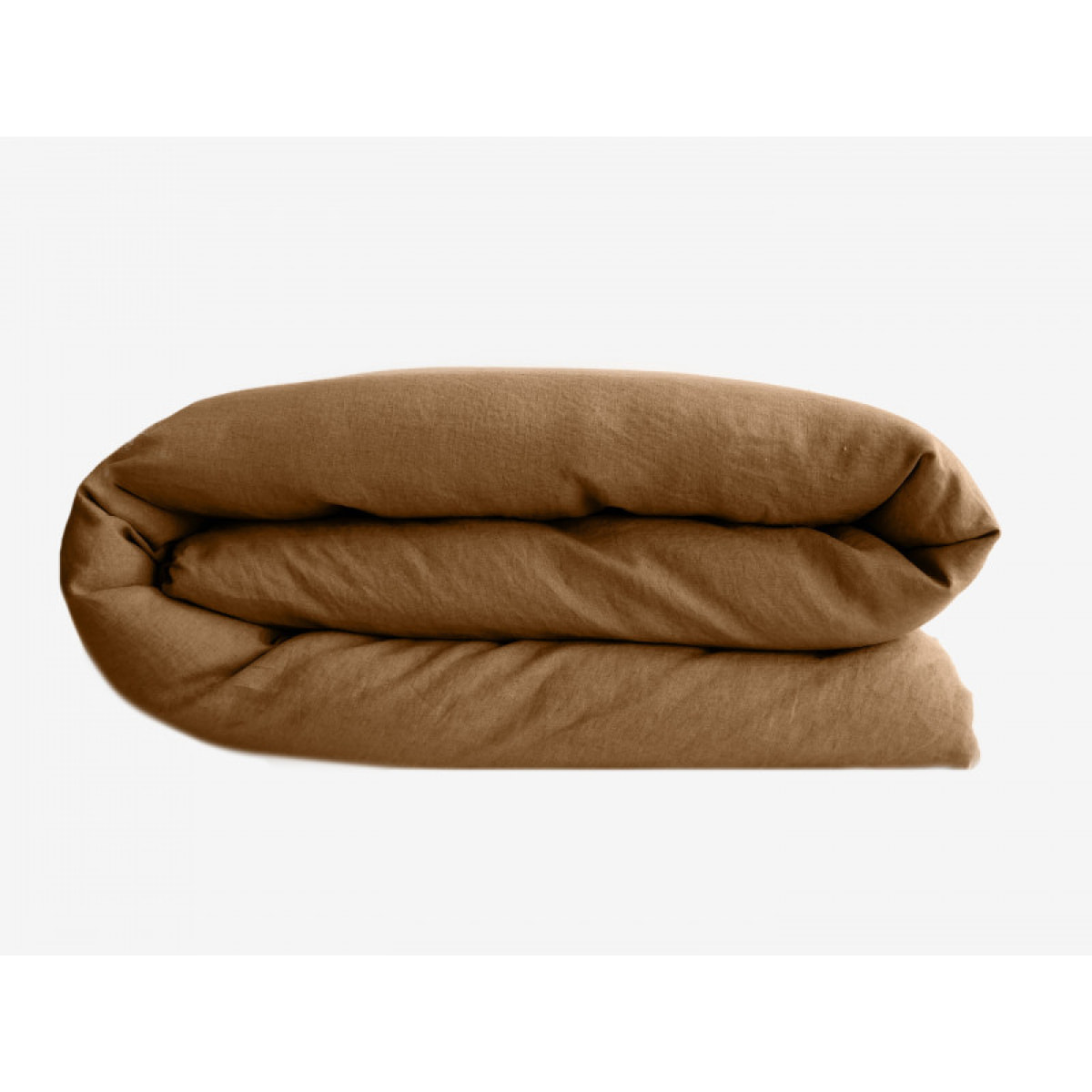 Housse de couette Palace 100% coton teint lavé Vent du sud  -  Palace Cognac