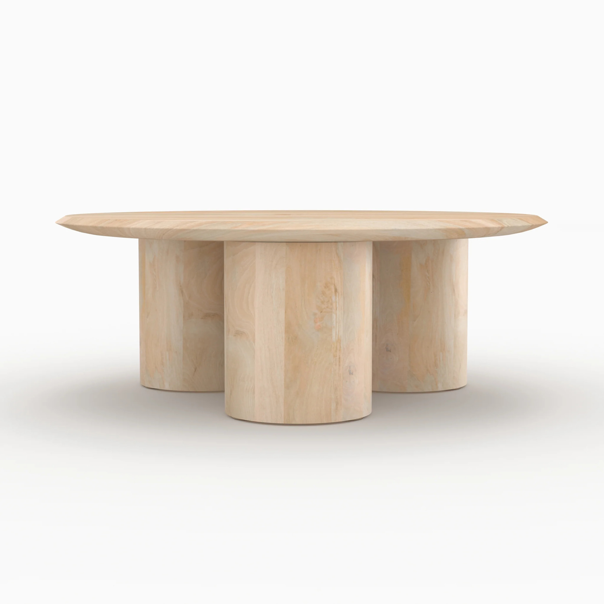 Table basse ronde en bois de manguier D90 cm - Sacha