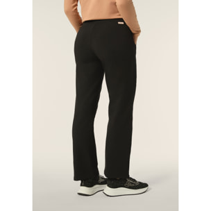 Pantalone lungo in felpa modal con bande a trecce