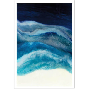 Poster abstrait blue crawling Affiche seule