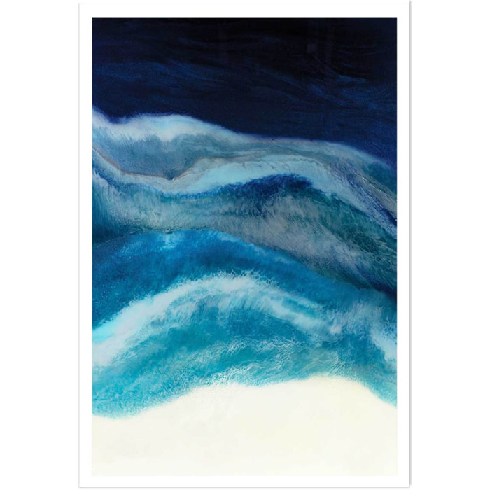 Poster abstrait blue crawling Affiche seule