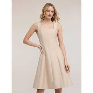 Motivi - Vestito flare a telini - Beige