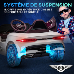 Véhicule électrique enfant Bentley Bacalar 2 moteurs 2 x 25 W télécommande effets sonores et lumineux blanc