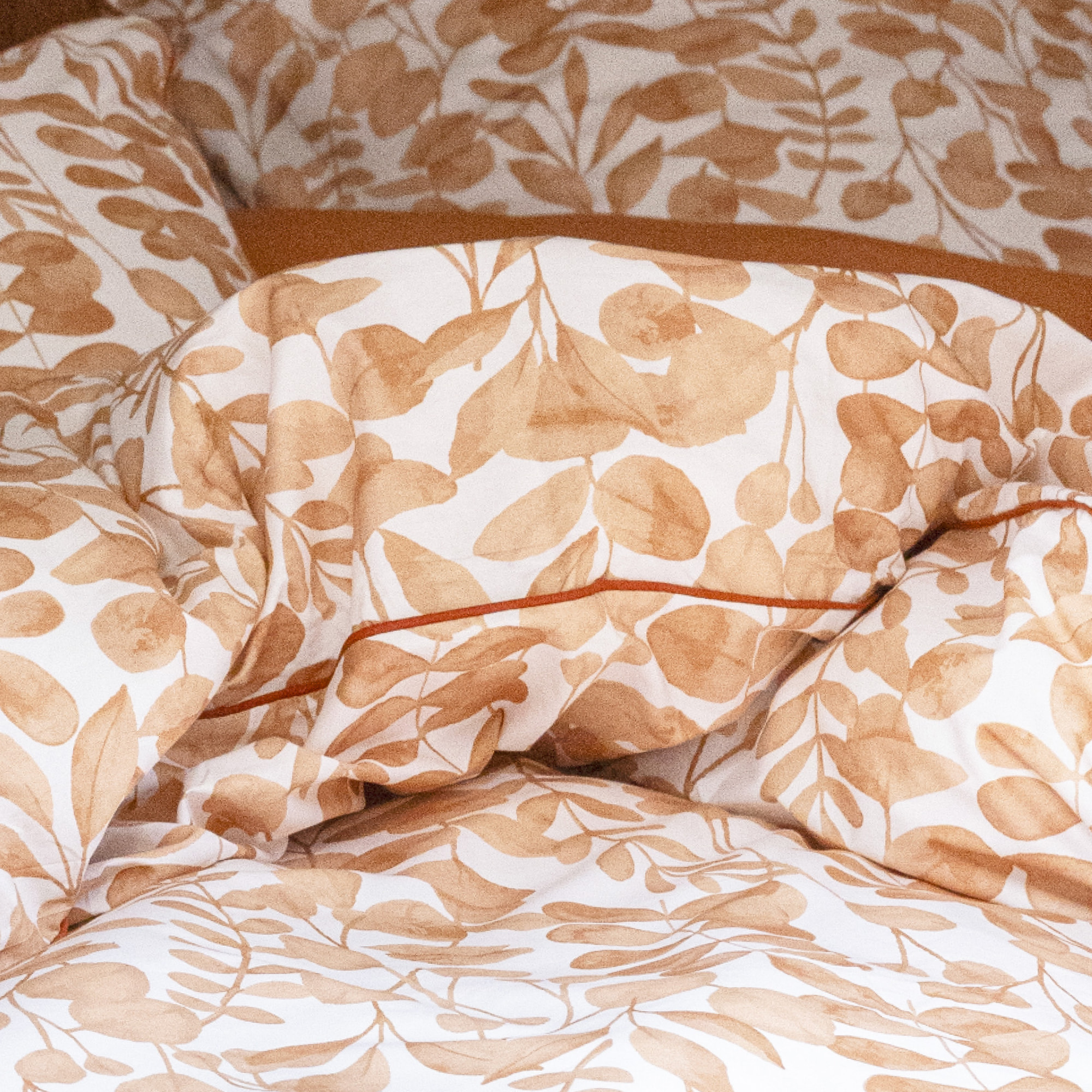 Housse de couette en percale de coton lavé, HERBIER