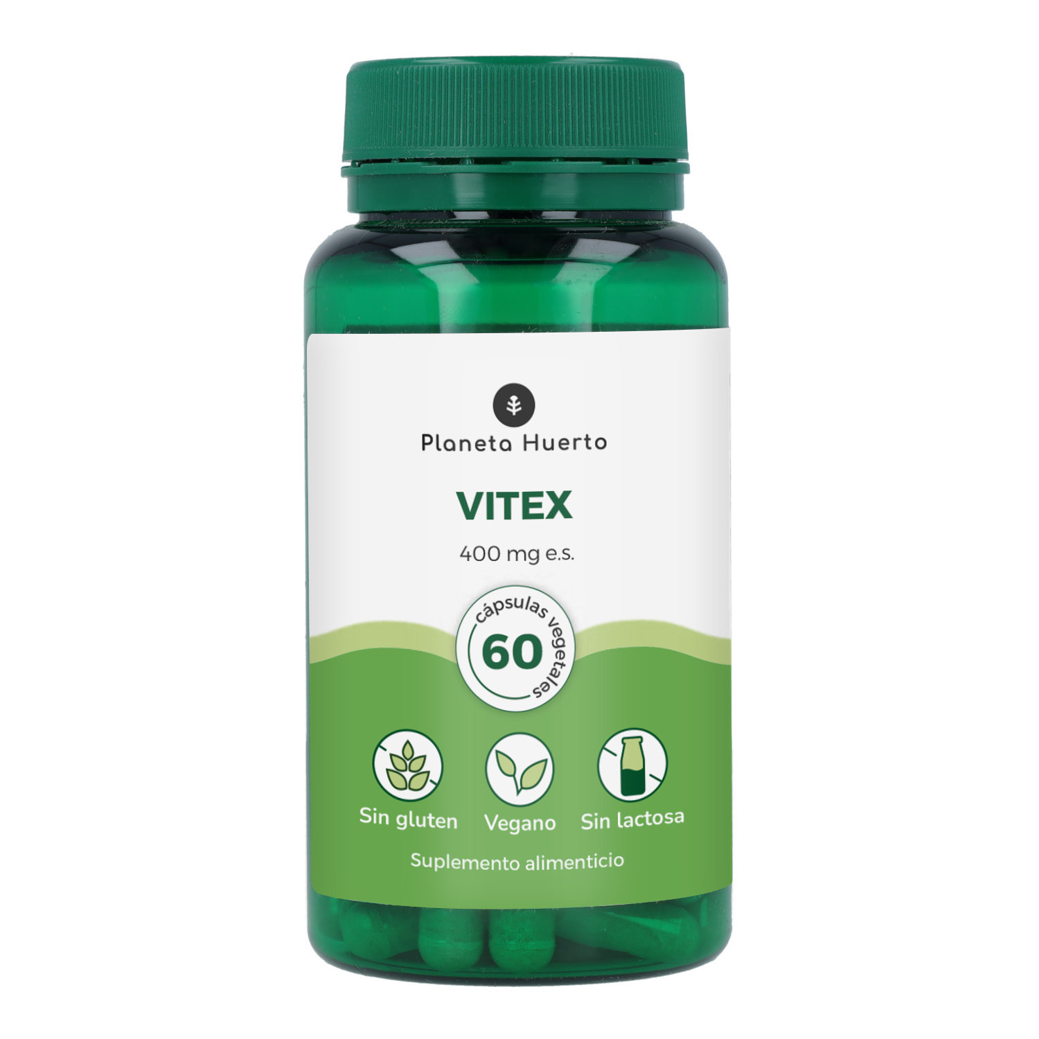 PLANETA HUERTO | Vitex en Cápsulas - Regulador Hormonal Natural - 60 Cápsulas |