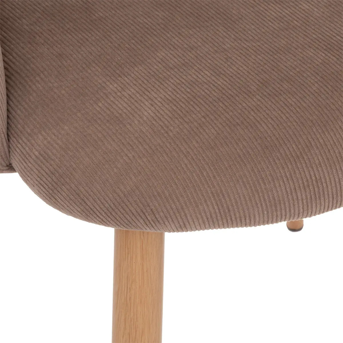 Chaise "Celeste" velours côtelé gris taupe
