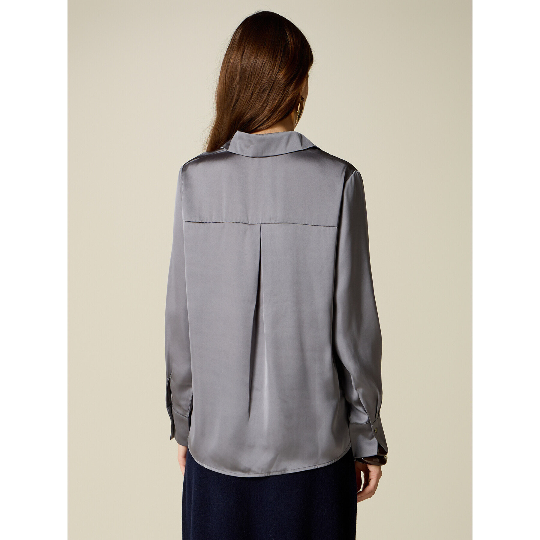 Oltre - Camicia in raso - Grigio