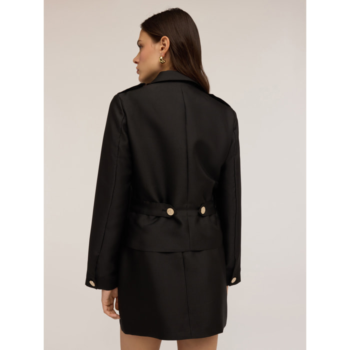 Motivi - Chaqueta de un solo pecho con bolsillos - Negro