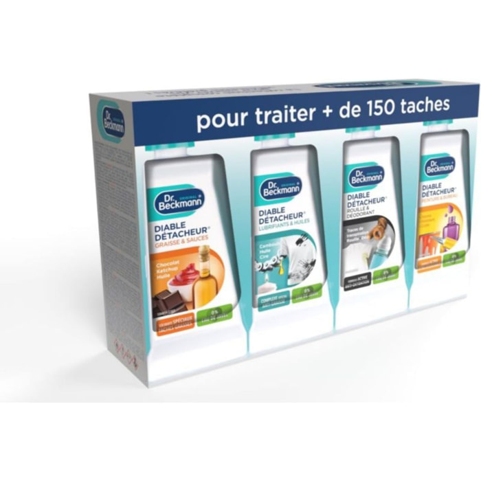 Détachant textile DR BECKMANN Le Kit de secours - Diables Détacheurs x8, couvre la plupart des tâches du quotidien