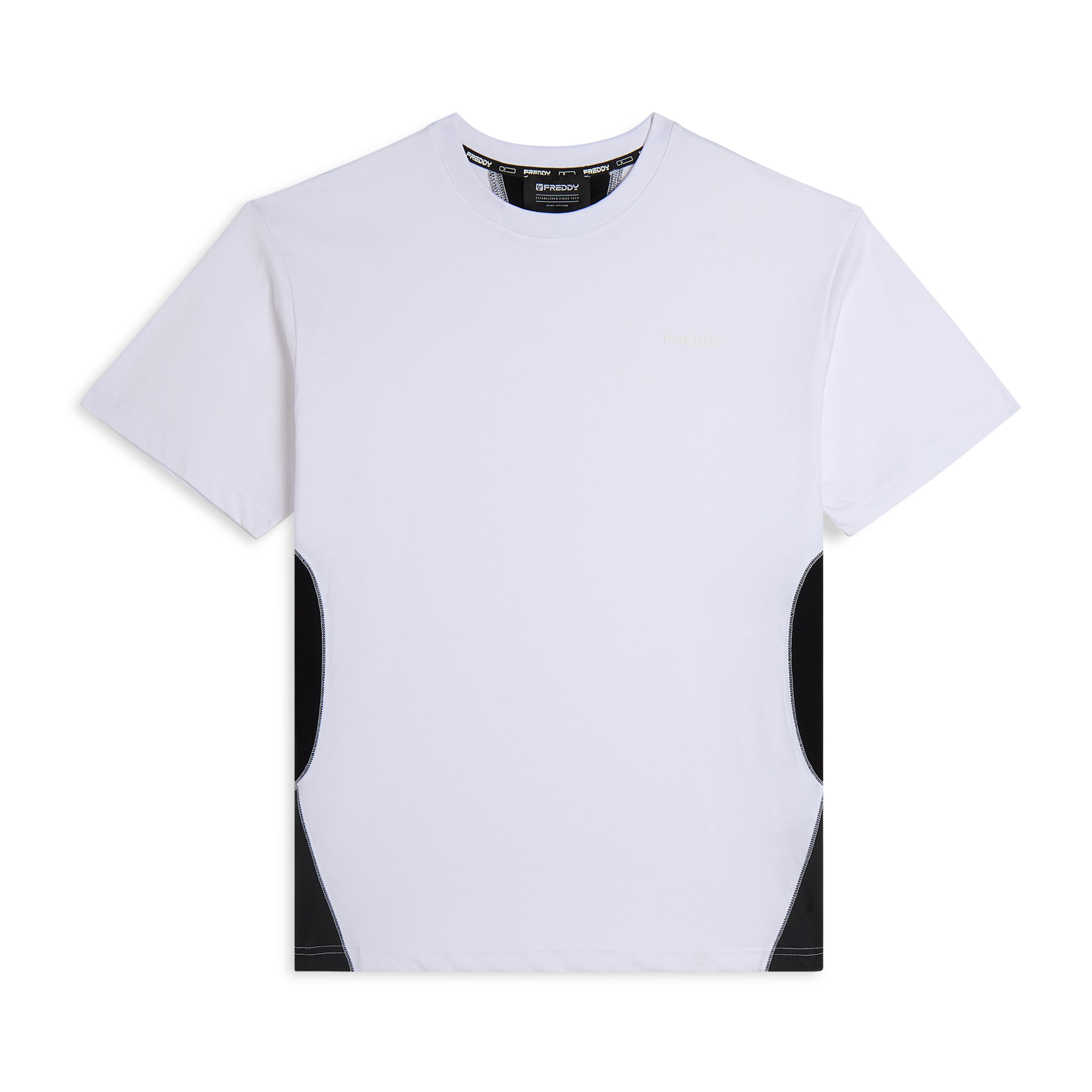 T-shirt regular fit con inserti a contrasto