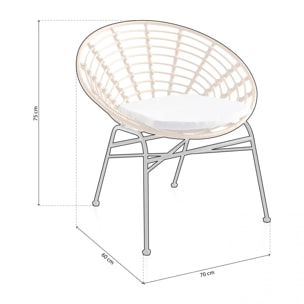 Pack 4 sillones Talma Rattan
