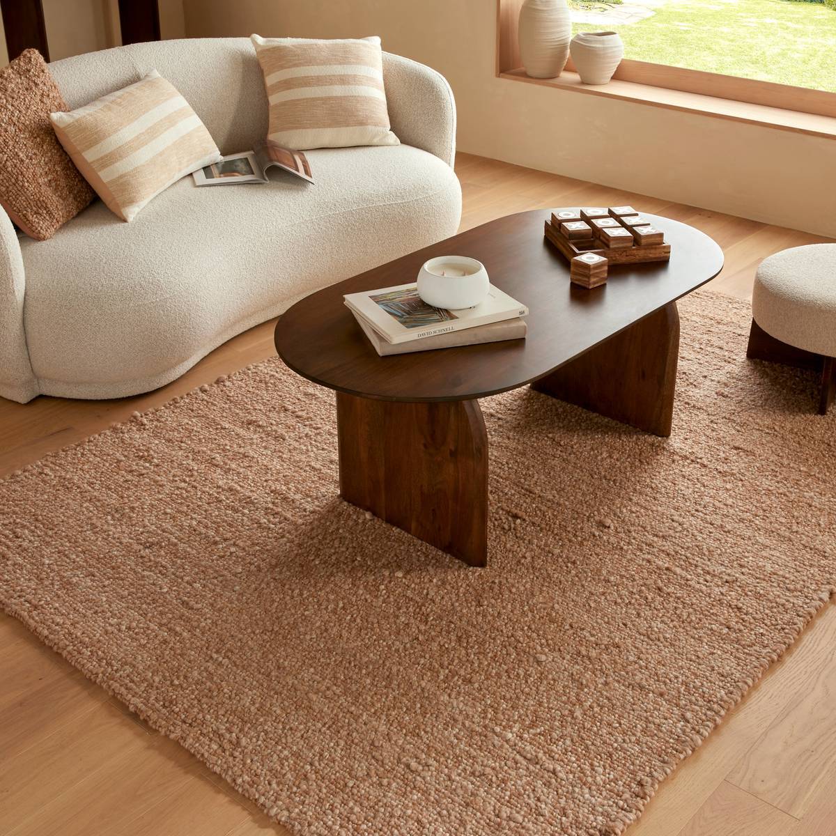 Tapis effet laine Volna ivoire 230x160cm