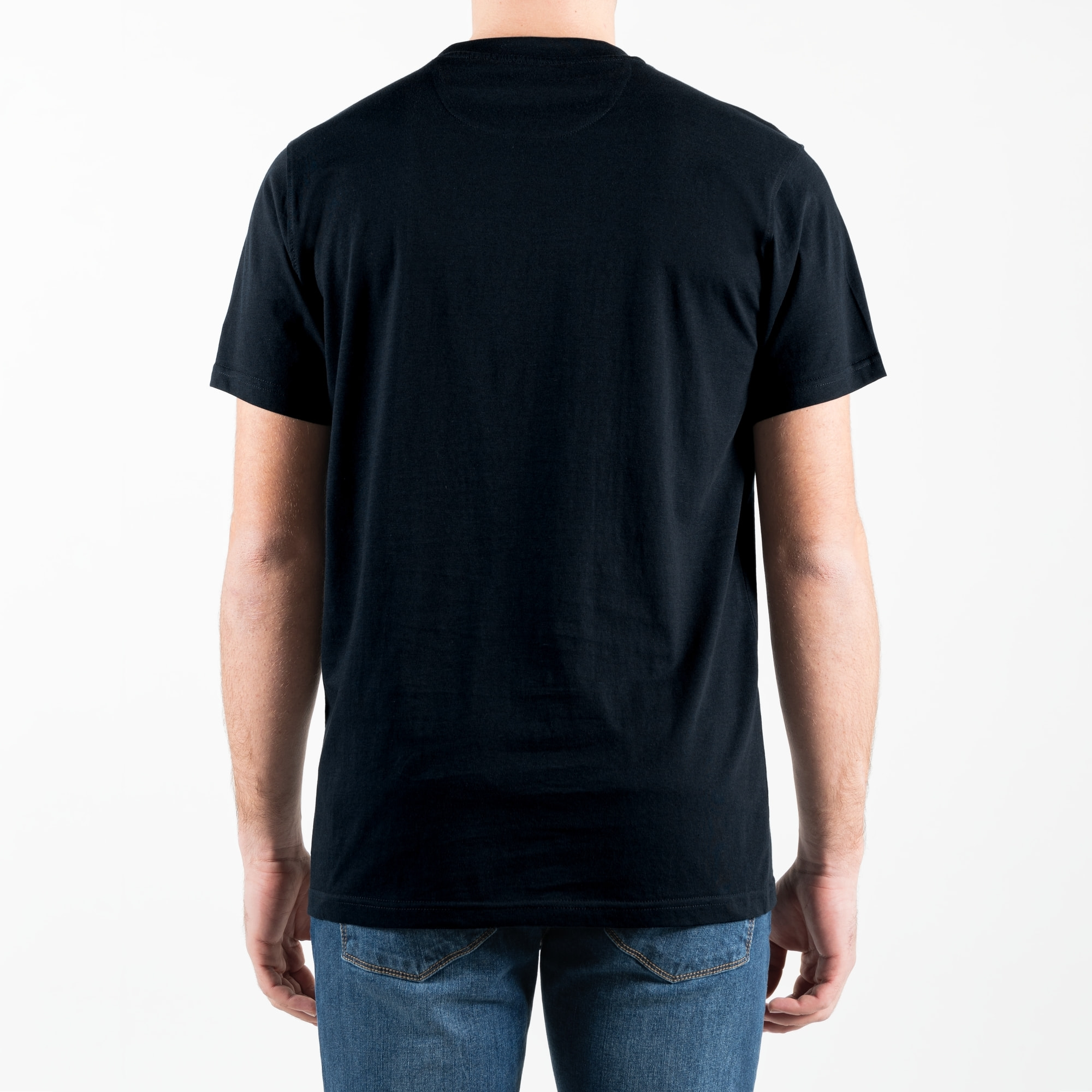 T-shirt basic maniche corte con logo ricamato