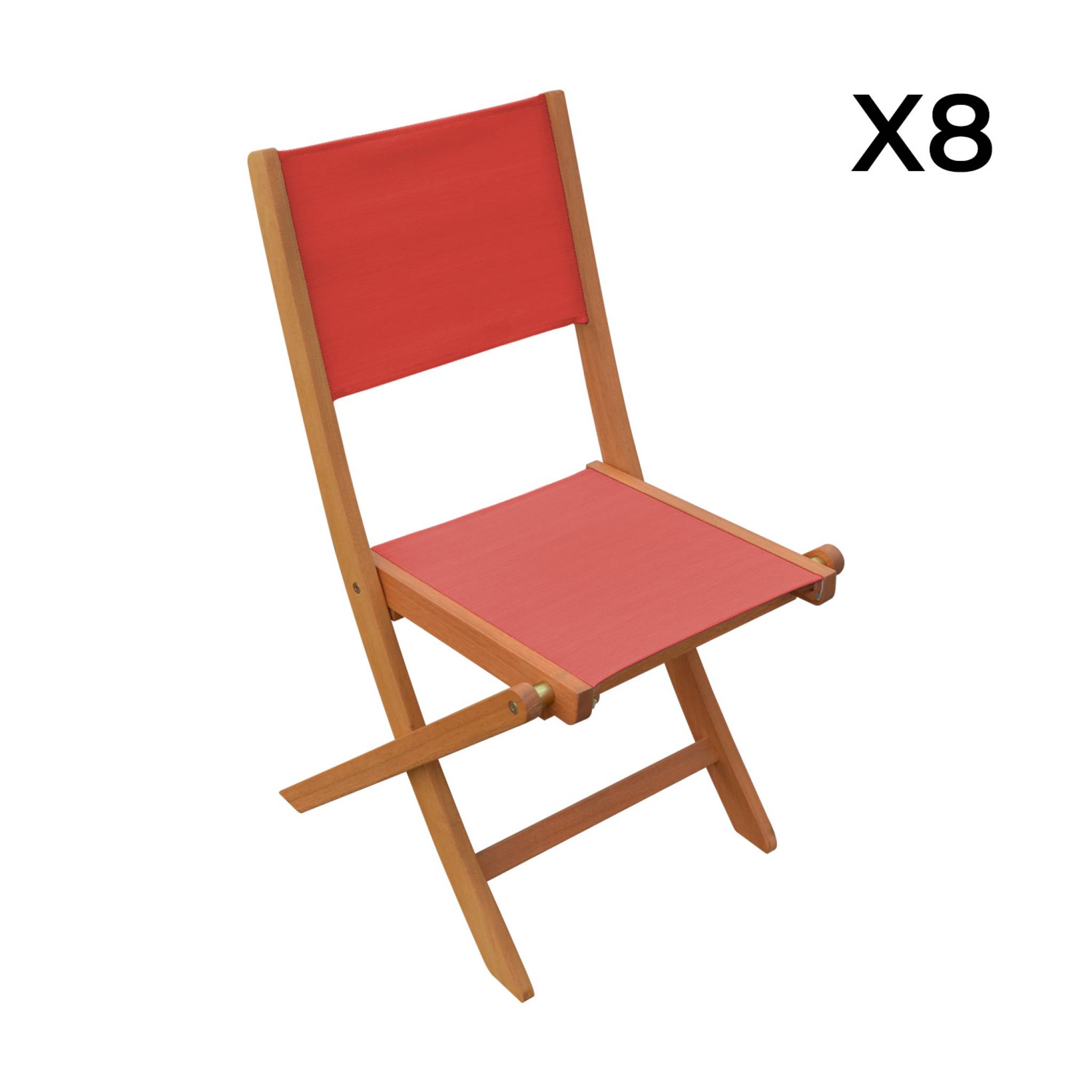 Table de jardin extensible bois d'eucalyptus + 8 assises ARBO + ALMERIA