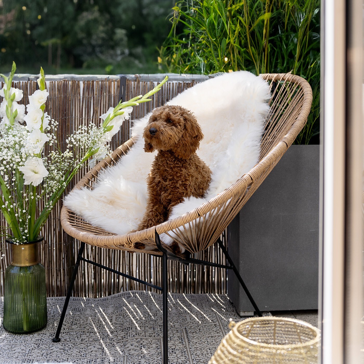 Peau de mouton Heidi 85x65cm blanche Kare Design