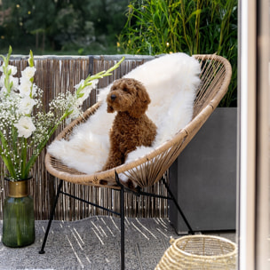 Peau de mouton Heidi 85x65cm blanche Kare Design