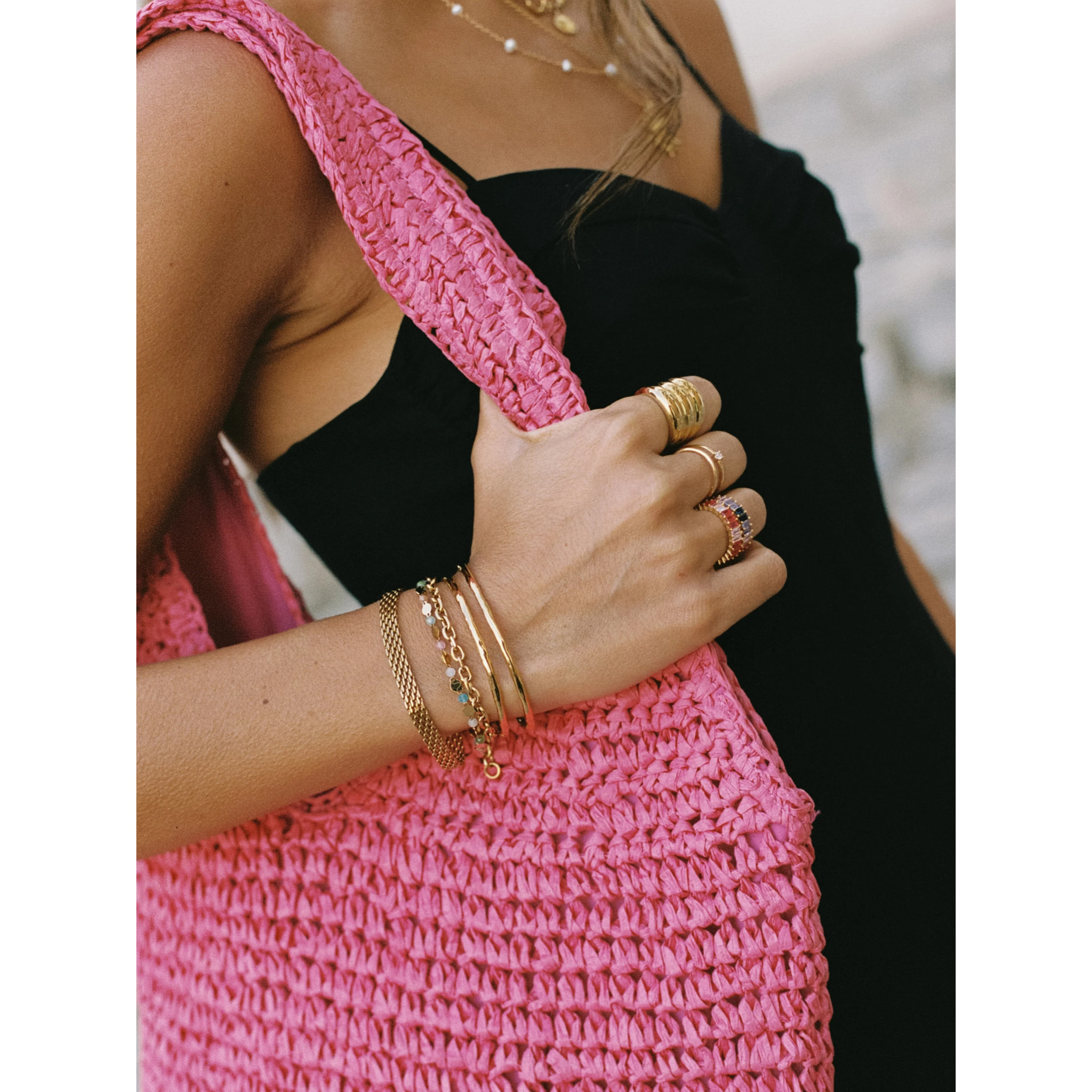 Pulsera Orla Rope Acero Baño Oro