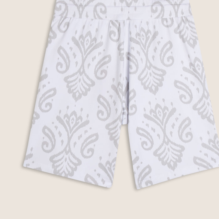 Bermuda in jersey con stampa floreale