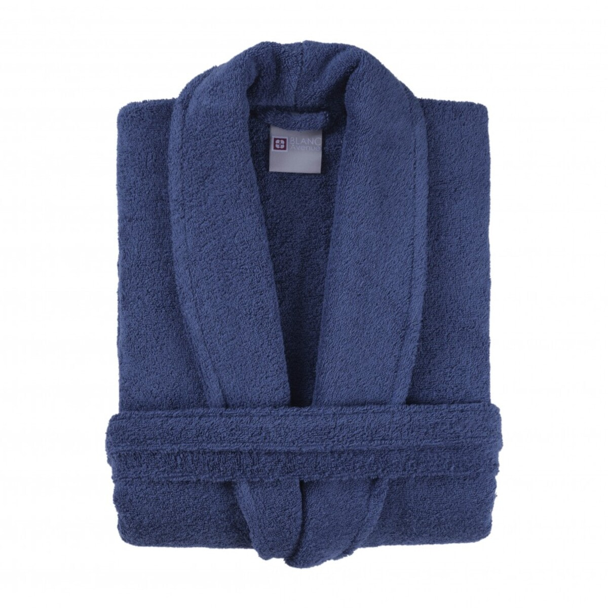 Peignoir homme 100% coton bleu marine
