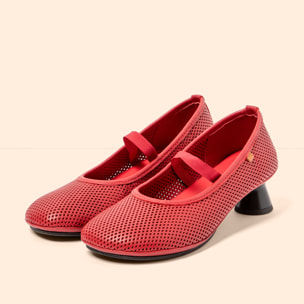 Zapatos con tacón N694R NAPPA PERFORADA ROSSO/ ALMA color Rosso