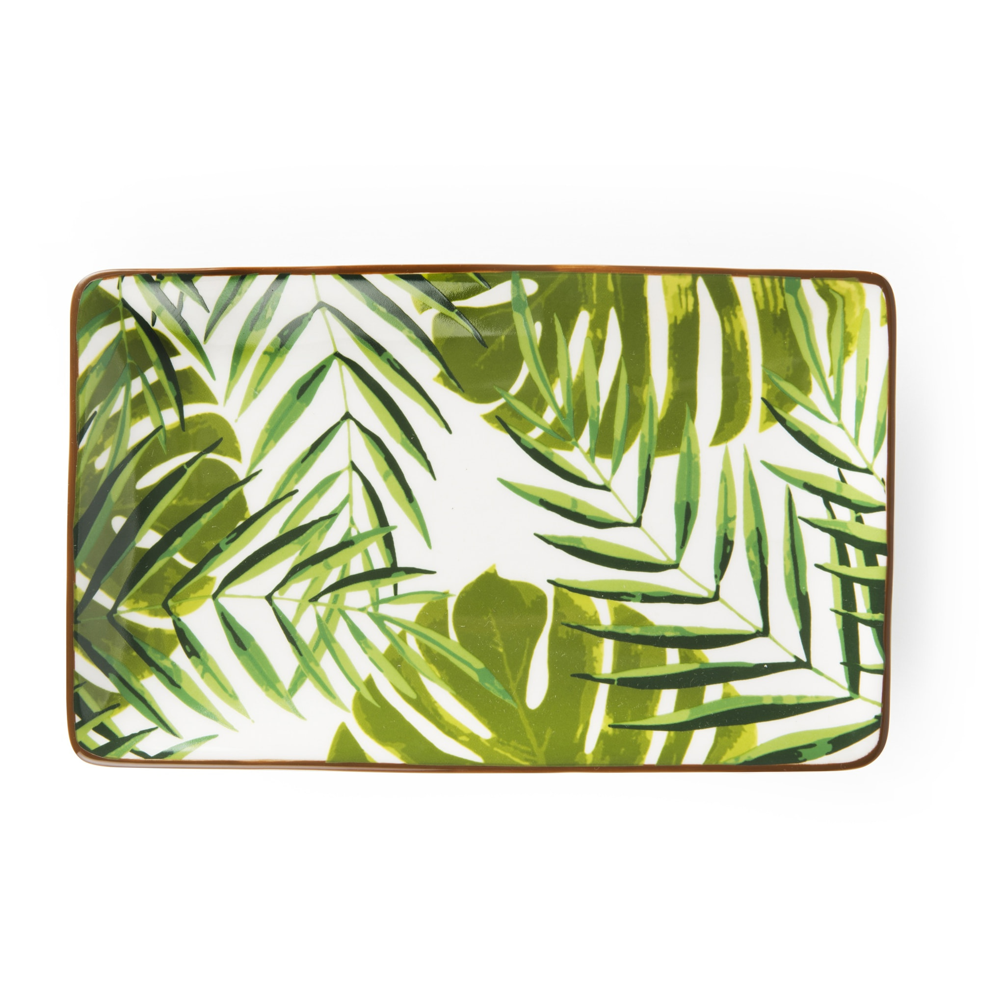 Set 6 piatti portata in ceramica Excelsa – Foliage, 20x12,5 cm, Verde