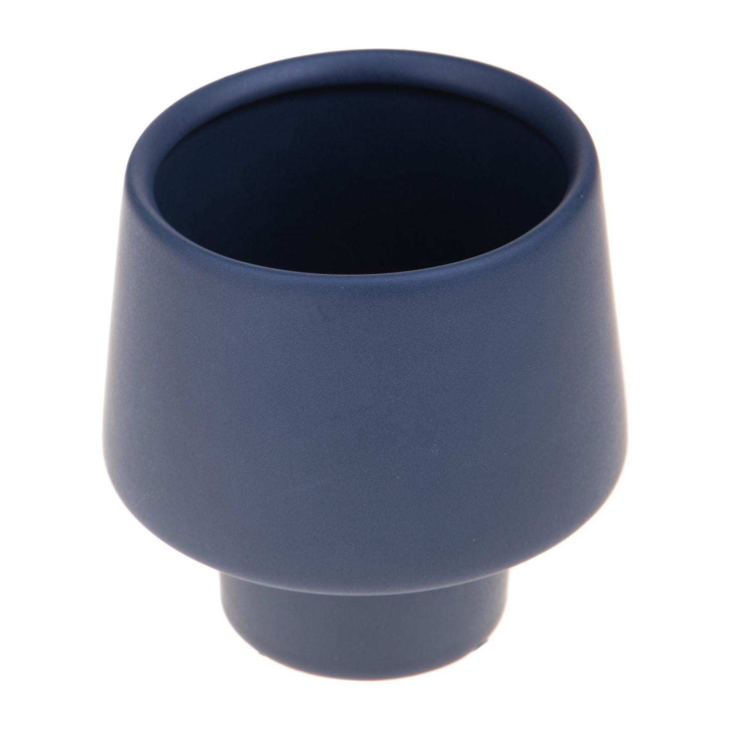 Vaso Invertito H.12 Cm - Pezzi 2 - 12,5X12,5X12,5cm - Colore: Blu - Bianchi Dino - Decori Casa E Complementi