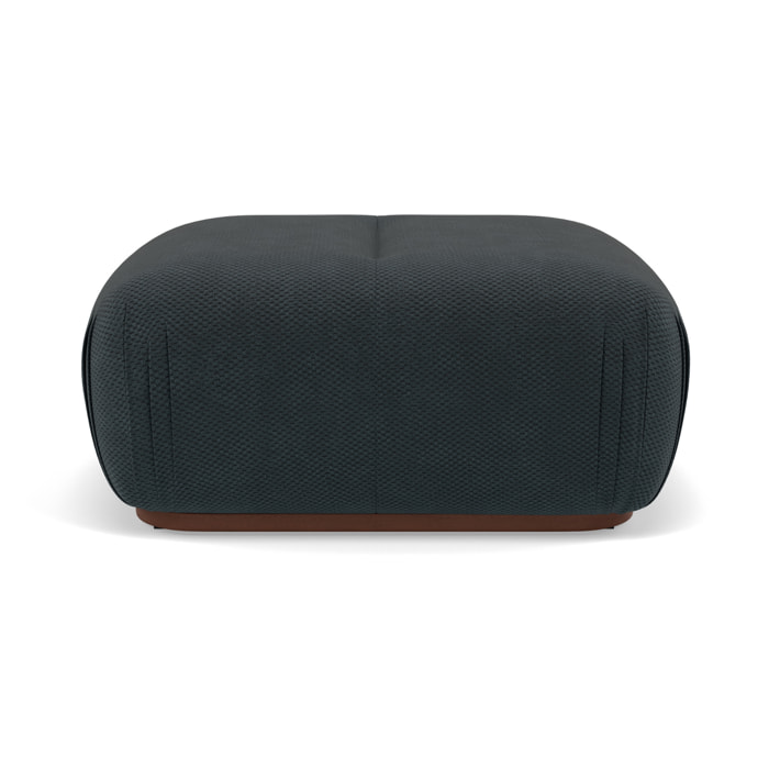 Penelope - pouf en velours texturé - Noir