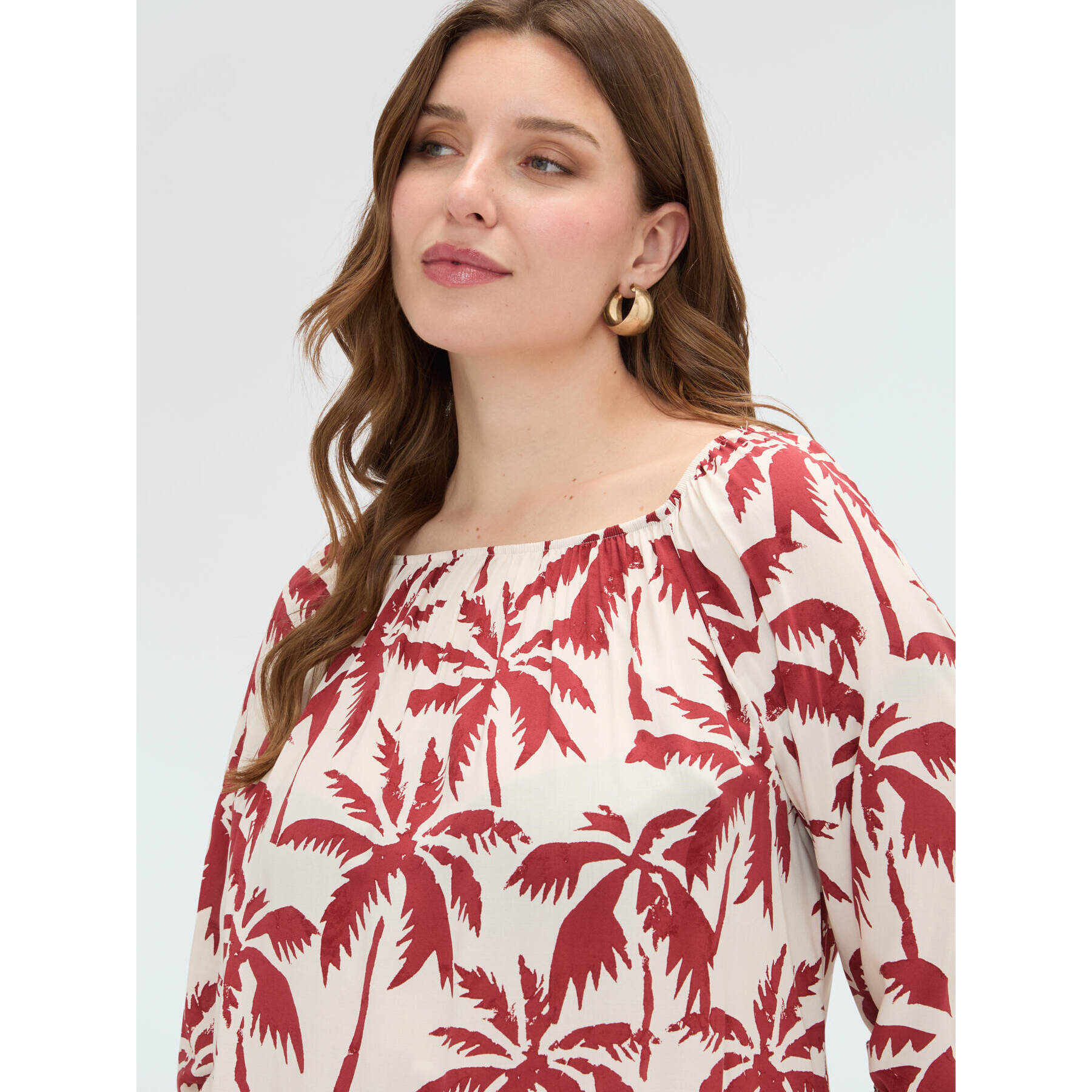 Fiorella Rubino - Blusa off-shoulder con stampa - Bianco