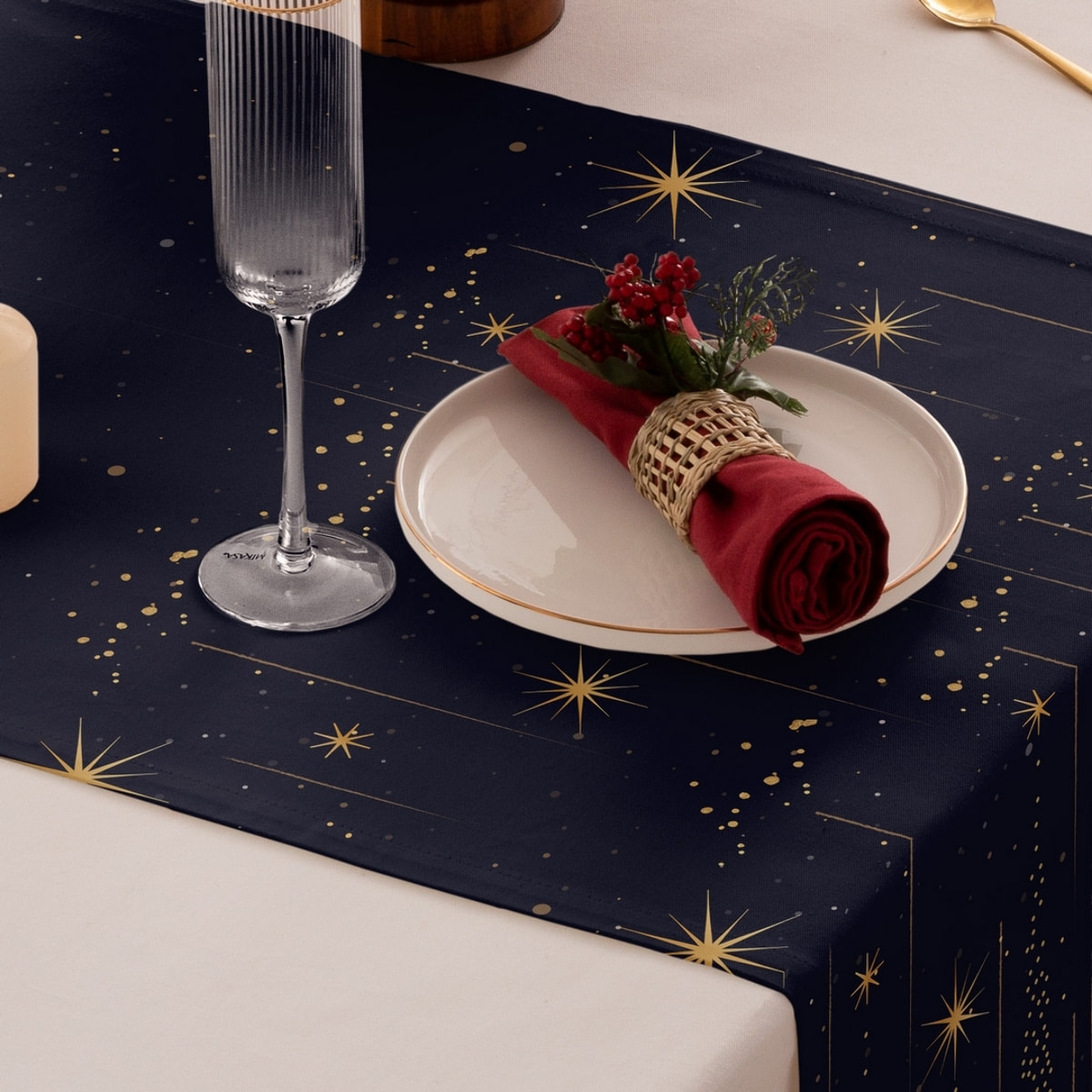 Camino de mesa WONDER AZUL OSCURO