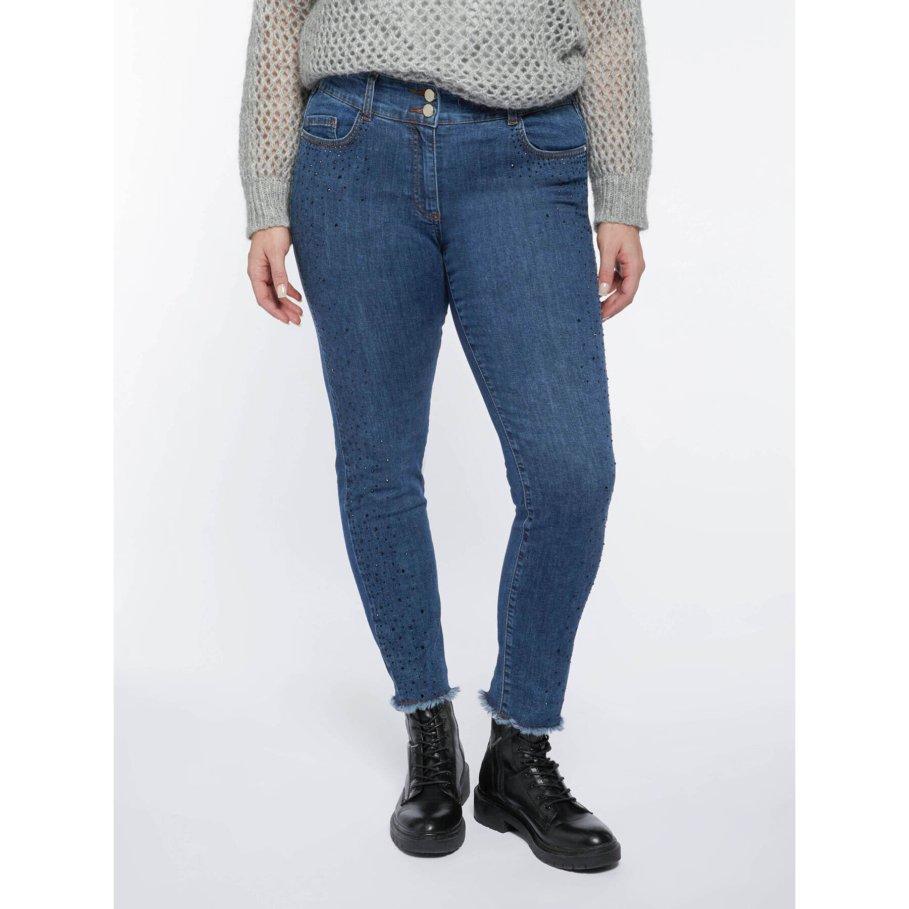 Fiorella Rubino - Jeans skinny con applicazioni - Blu