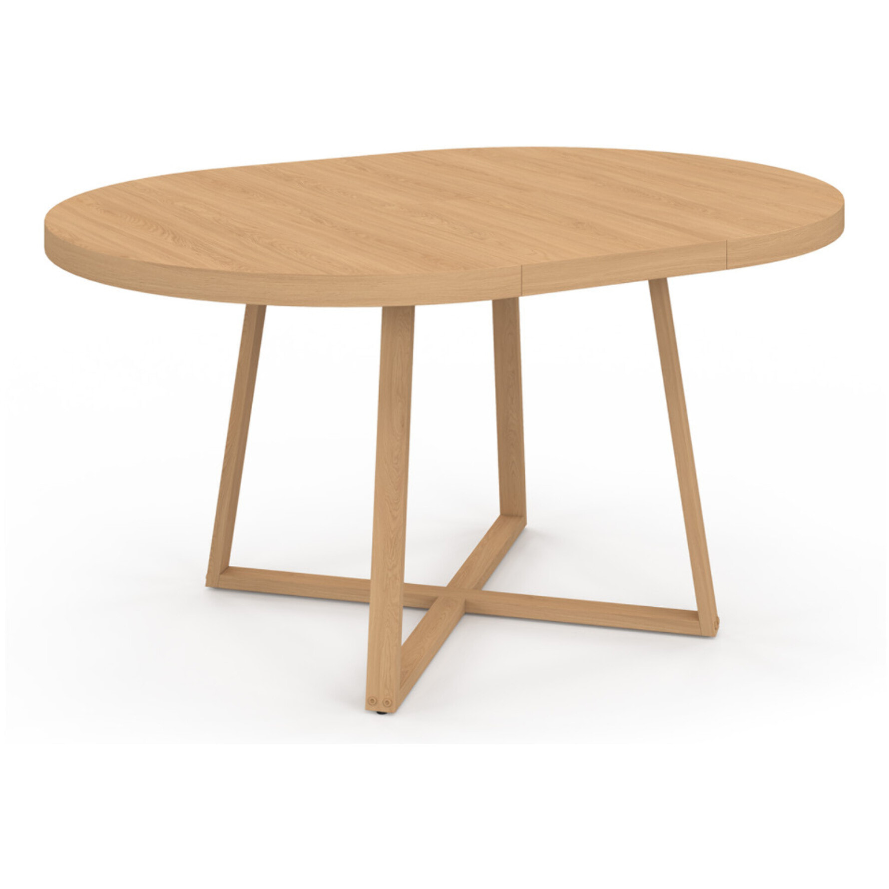 Table repas Sana plateau extensible 110-150 rond et pieds bois
