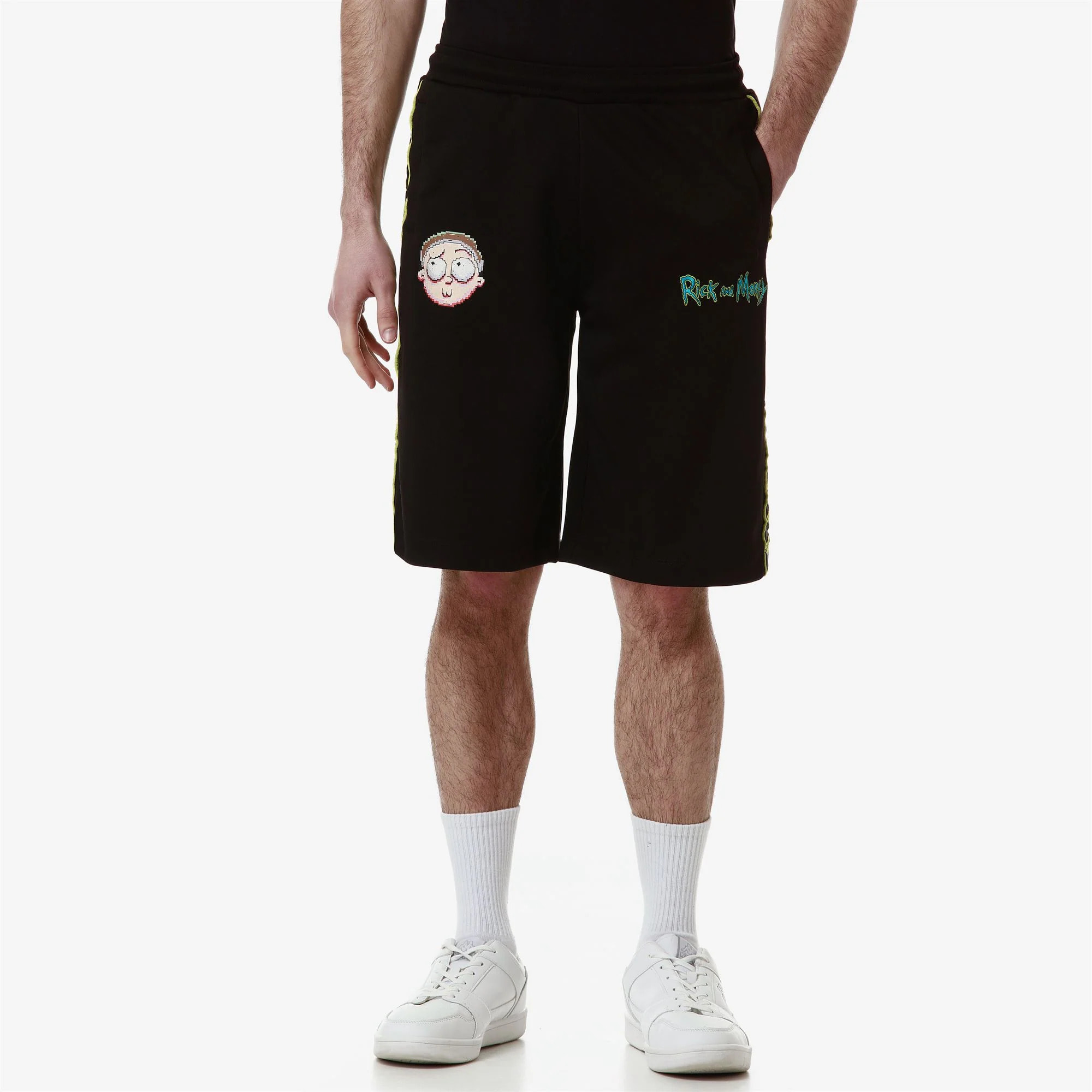 Kappa - Pantaloni Corti Uomo Nero - 222 Banda Myo Warner Bros