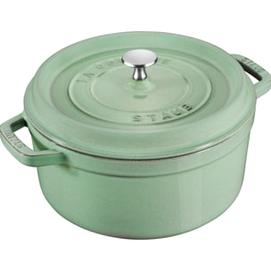 Cocotte 26 cm, Sauge, Fonte + Couteau de Chef 14 cm Vert