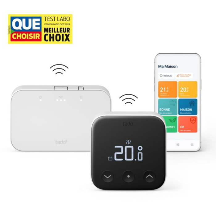 Thermostat connecté TADO Kit de démarrage Xsans fil