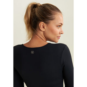 Body slim manica lunga in tessuto tecnico D.I.W.O.®