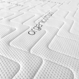 Matelas Signature Elite | Confort exceptionnel et tissus bio organic déhoussable | Mémoire de forme, Mousse haute résilience | Soutien morphologique