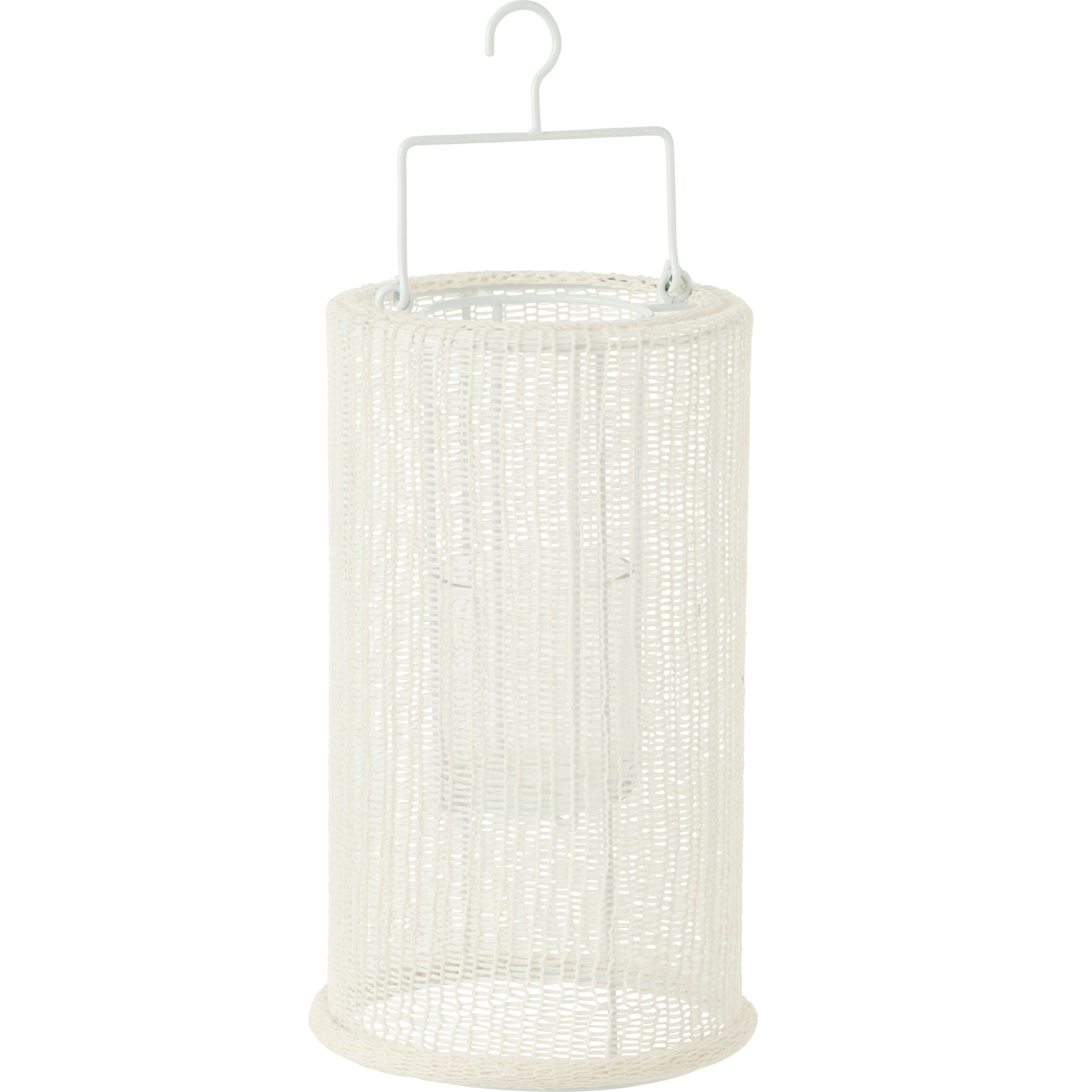 J-Line lanterne Suspendue Cylindre - métal/polyester - blanc - large