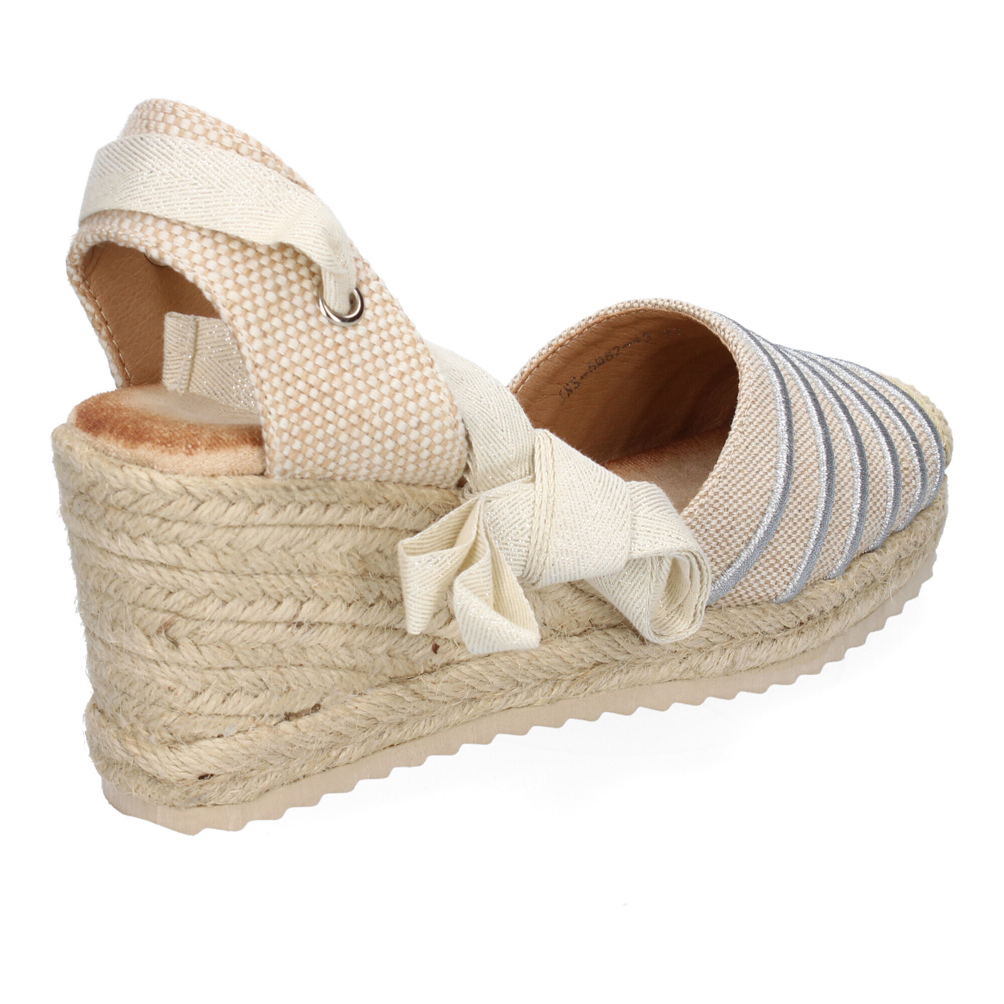 Sandalia de Mujer con Cuña de Yute, Comodas y Elegantes, Diseño Moderno con Cintas