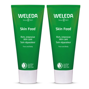 WELEDA - Duo Skin Food Soin réparateur - Nourrit intensément - peaux très sèches et agressées - Certifié Natrue **  - Tube 75 ml  x 2